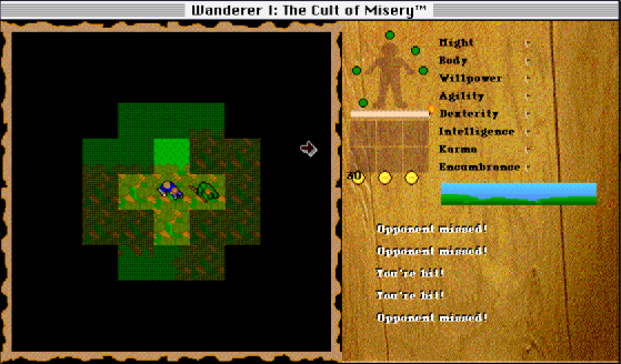 A goblin attacks the player in a forest